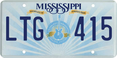 MS license plate LTG415