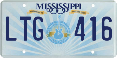 MS license plate LTG416