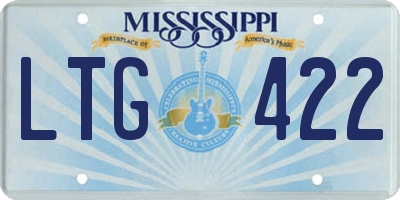 MS license plate LTG422