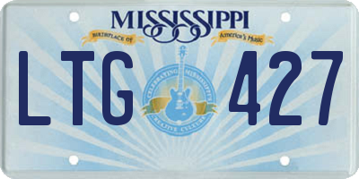 MS license plate LTG427