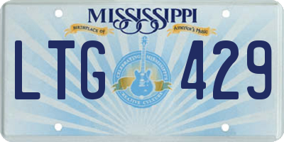 MS license plate LTG429