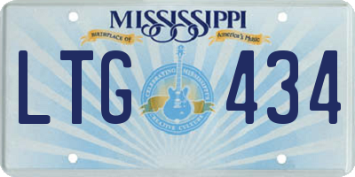 MS license plate LTG434