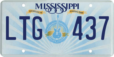 MS license plate LTG437