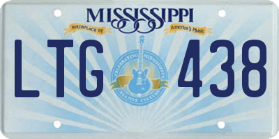 MS license plate LTG438