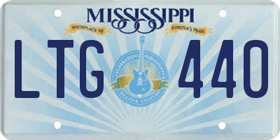 MS license plate LTG440