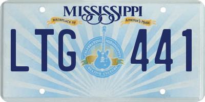 MS license plate LTG441