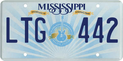 MS license plate LTG442
