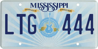 MS license plate LTG444