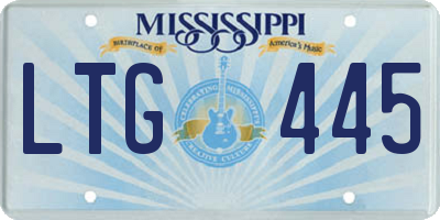 MS license plate LTG445
