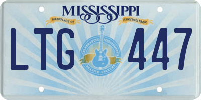MS license plate LTG447