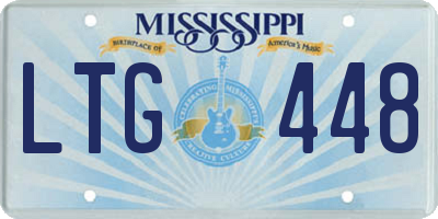 MS license plate LTG448