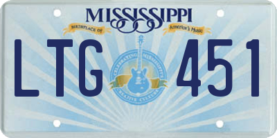 MS license plate LTG451