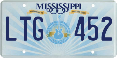 MS license plate LTG452