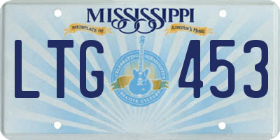 MS license plate LTG453