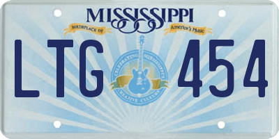 MS license plate LTG454