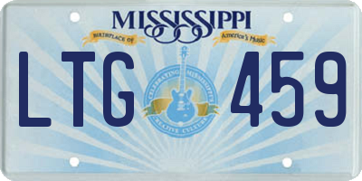 MS license plate LTG459
