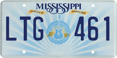 MS license plate LTG461