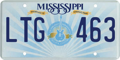 MS license plate LTG463