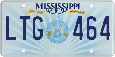 MS license plate LTG464