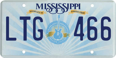 MS license plate LTG466