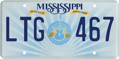 MS license plate LTG467