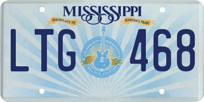 MS license plate LTG468