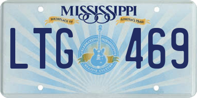 MS license plate LTG469