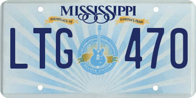 MS license plate LTG470