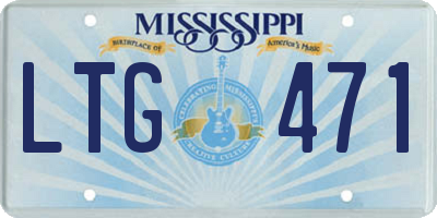 MS license plate LTG471