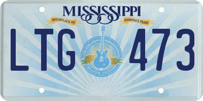 MS license plate LTG473
