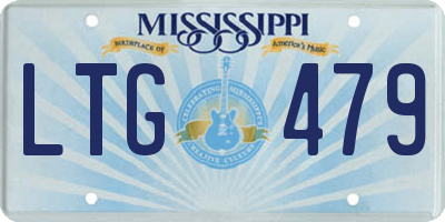 MS license plate LTG479