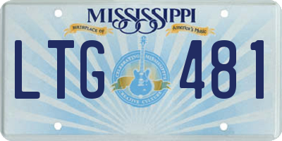 MS license plate LTG481