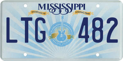 MS license plate LTG482