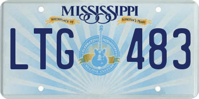 MS license plate LTG483
