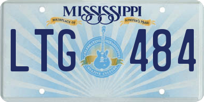 MS license plate LTG484
