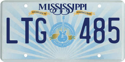 MS license plate LTG485