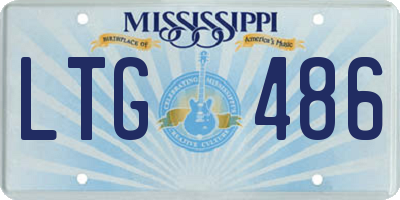 MS license plate LTG486