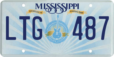 MS license plate LTG487
