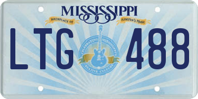MS license plate LTG488