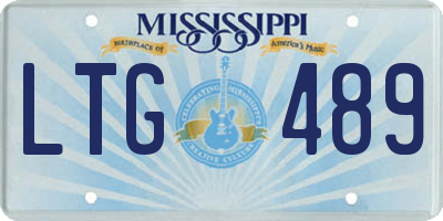 MS license plate LTG489