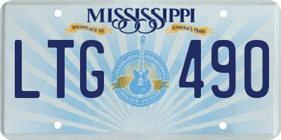 MS license plate LTG490