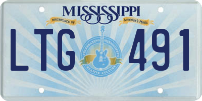 MS license plate LTG491