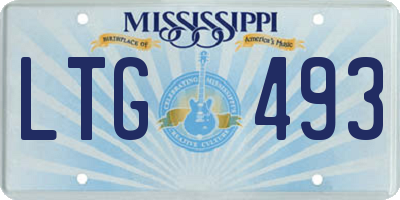 MS license plate LTG493