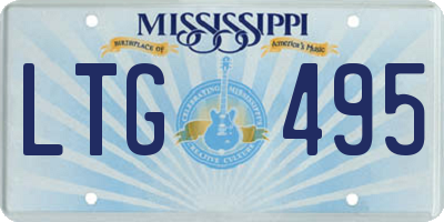 MS license plate LTG495
