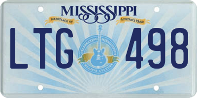 MS license plate LTG498
