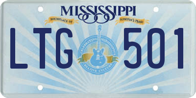 MS license plate LTG501