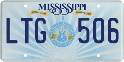 MS license plate LTG506