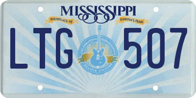 MS license plate LTG507