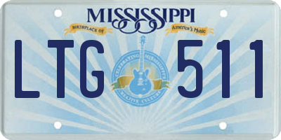 MS license plate LTG511