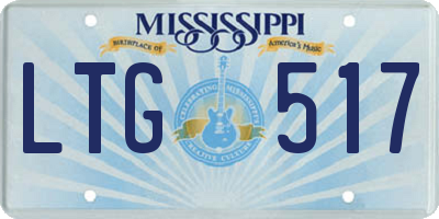 MS license plate LTG517